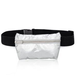 Hi Love Lay Flat Fanny Pack in Silver, NWT, Lightweight, Recycled, Hot Color!